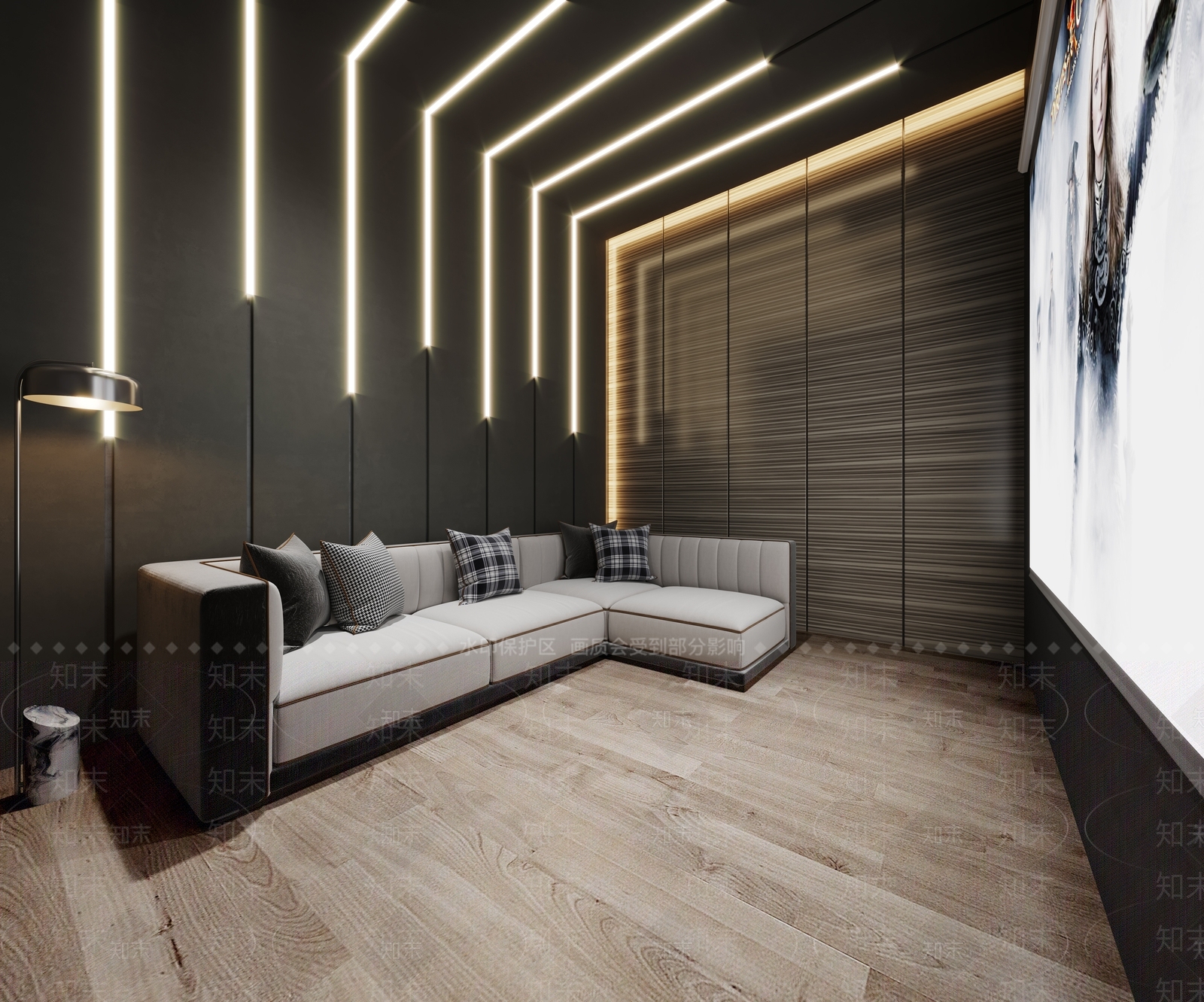 现代影音室3D模型下载【ID:665086341】