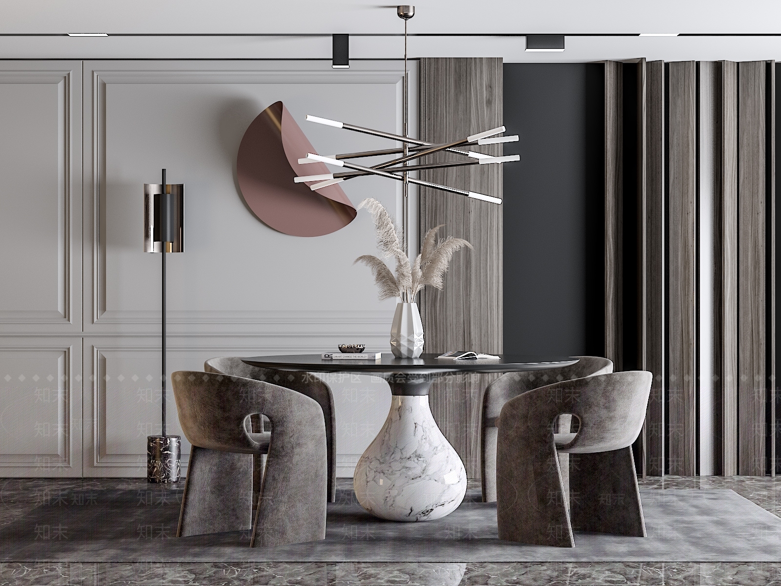 现代餐厅3D模型下载【ID:865091571】