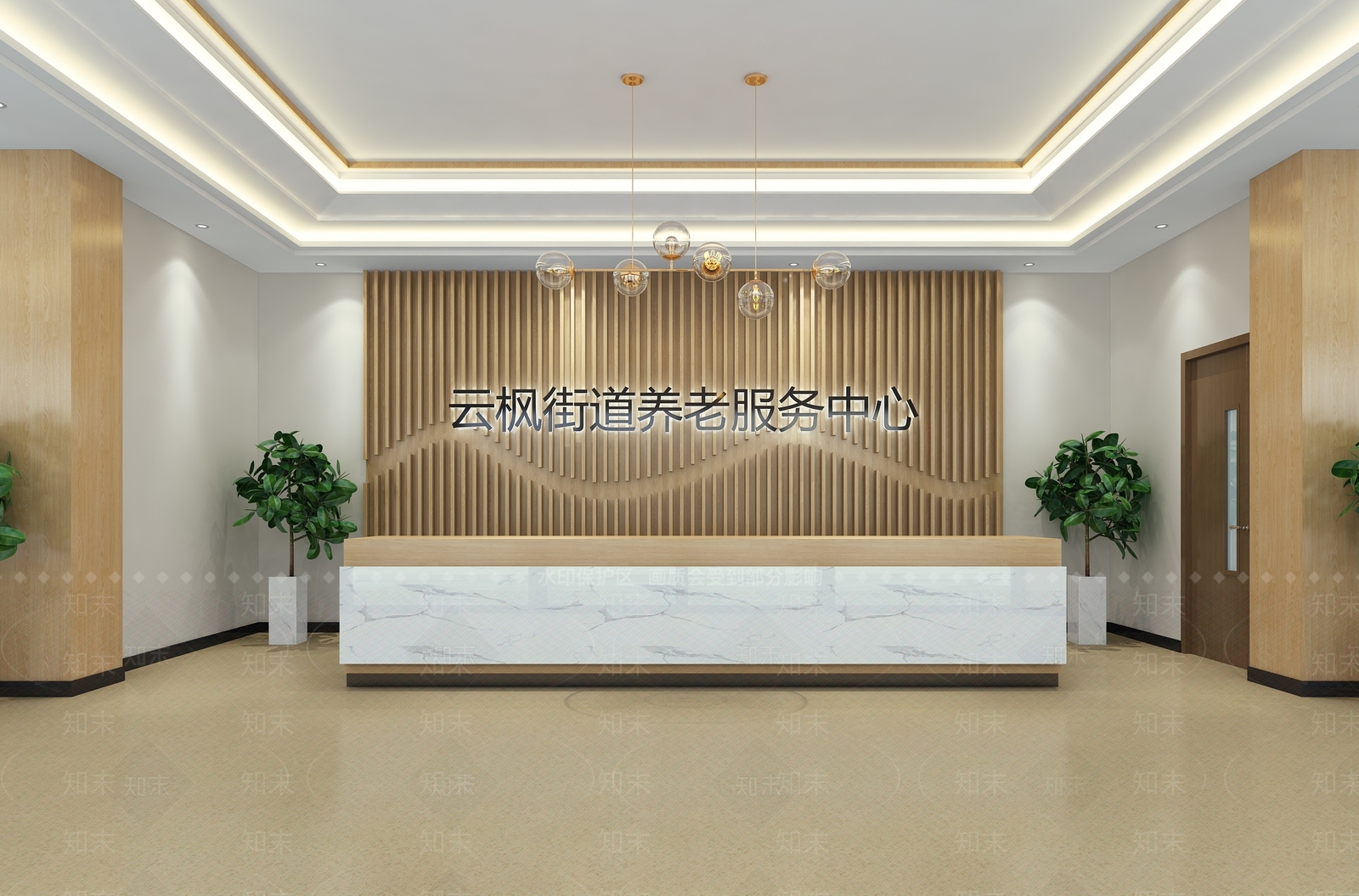 现代养老院大厅3D模型下载【ID:965098629】