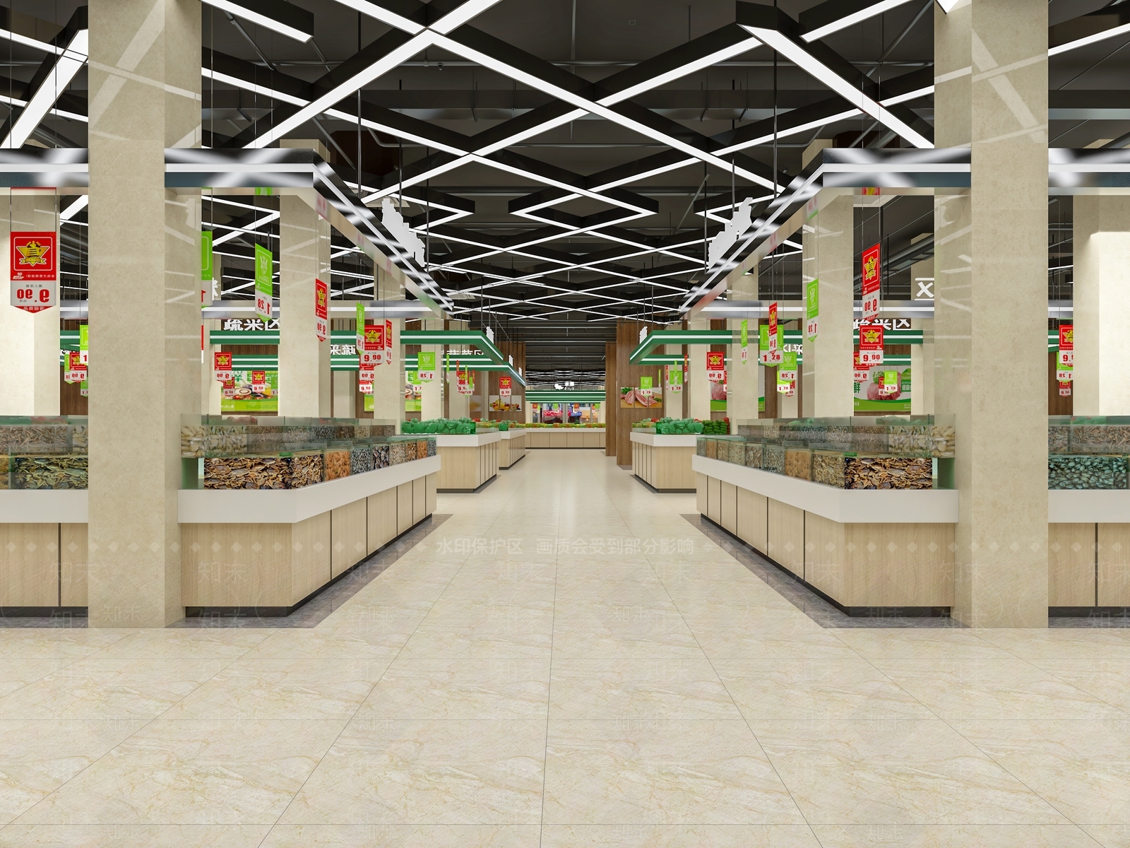 现代超市3D模型下载【ID:565199365】