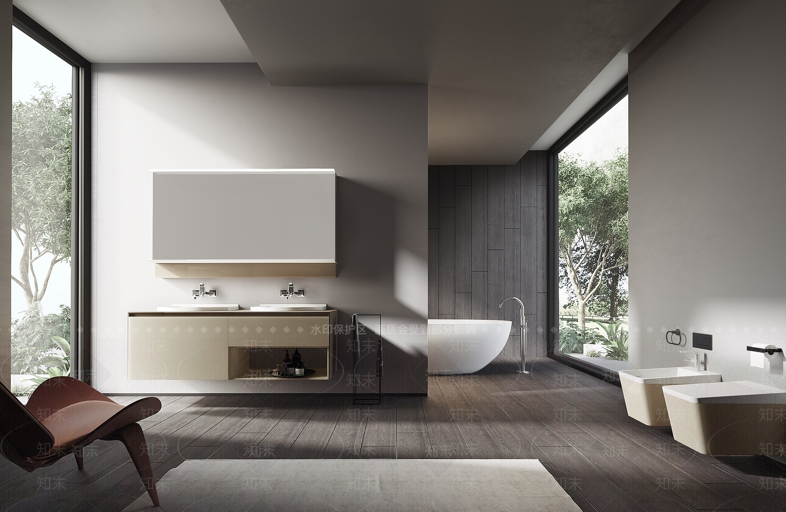 现代卫浴空间3D模型下载【ID:565207568】