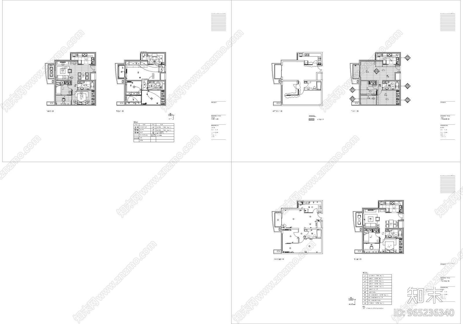 家装样板cad施工图下载【ID:965236340】