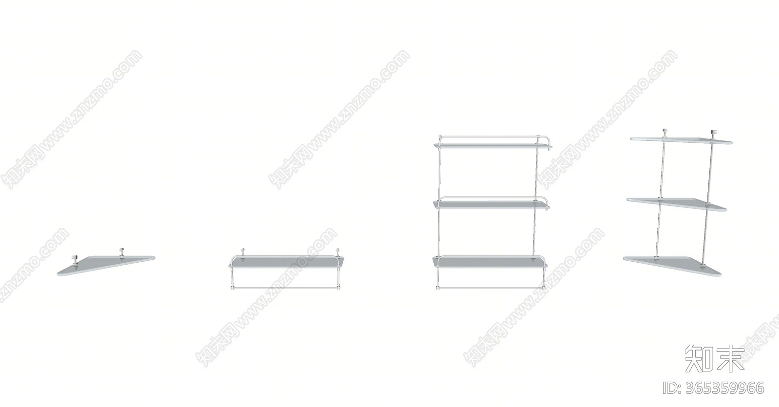 现代风格清洁用品架SU模型下载【ID:365359966】