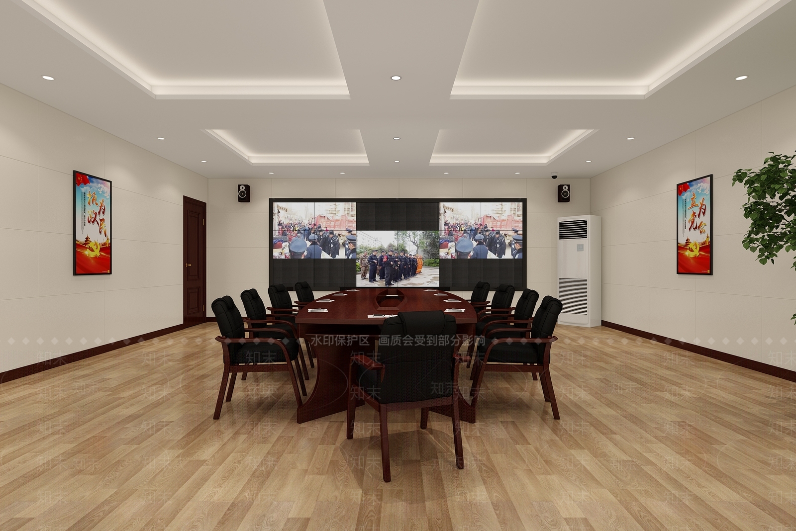 现代风格办案中心3D模型下载【ID:565410791】