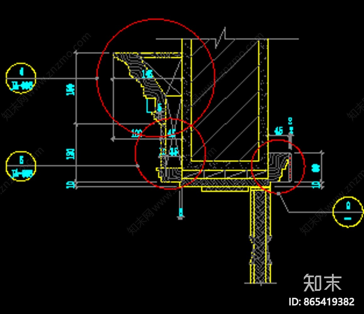 欧式线条cad施工图下载【ID:865419382】
