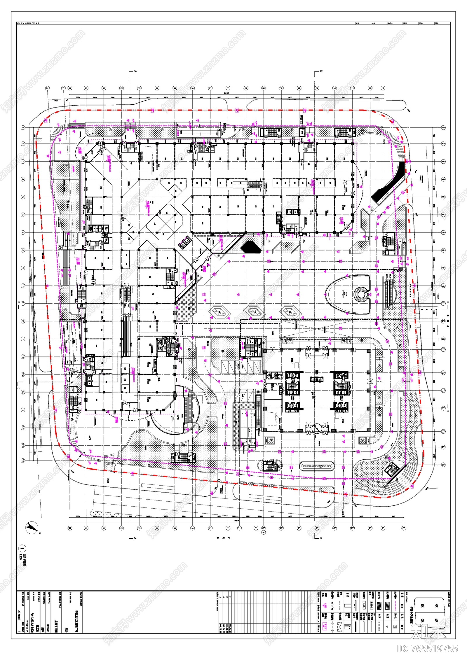 申城新庄龙之梦cad施工图下载【ID:765519755】