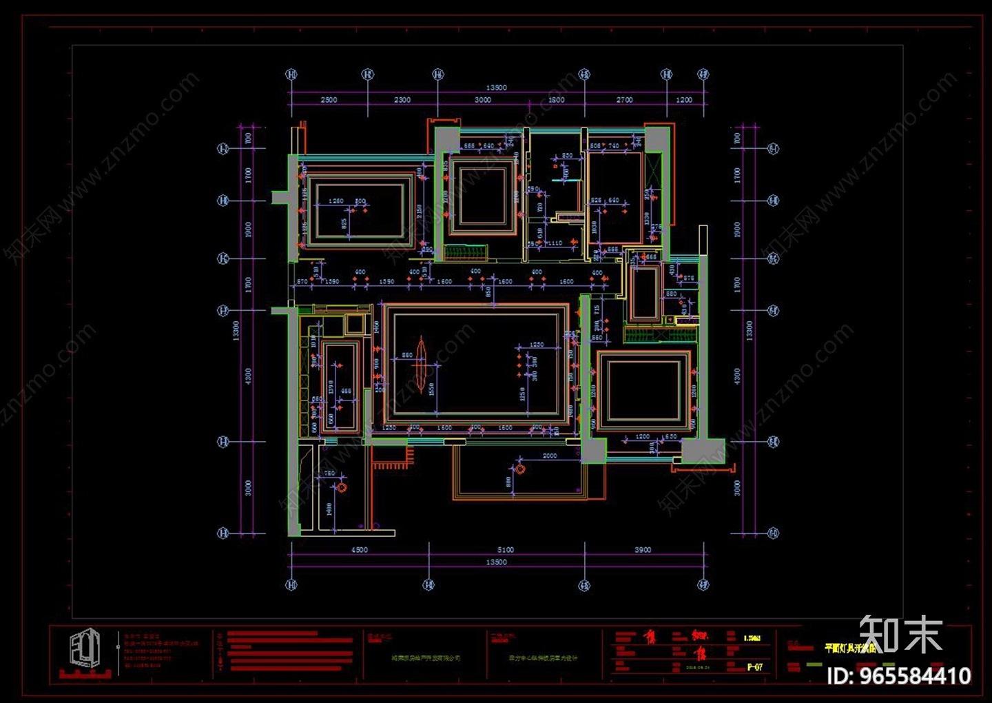 现代简约中式户型效果图CADcad施工图下载【ID:965584410】