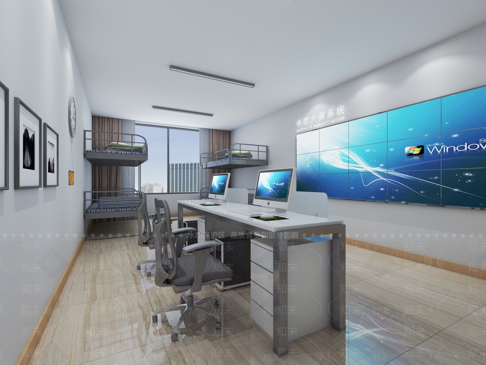现代党建会议室3D模型下载【ID:765659871】
