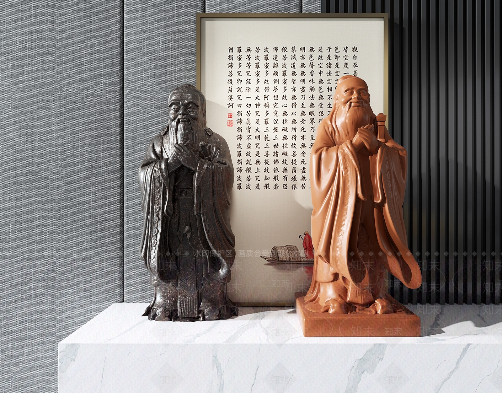 新中式孔子3D模型下载【ID:365667824】