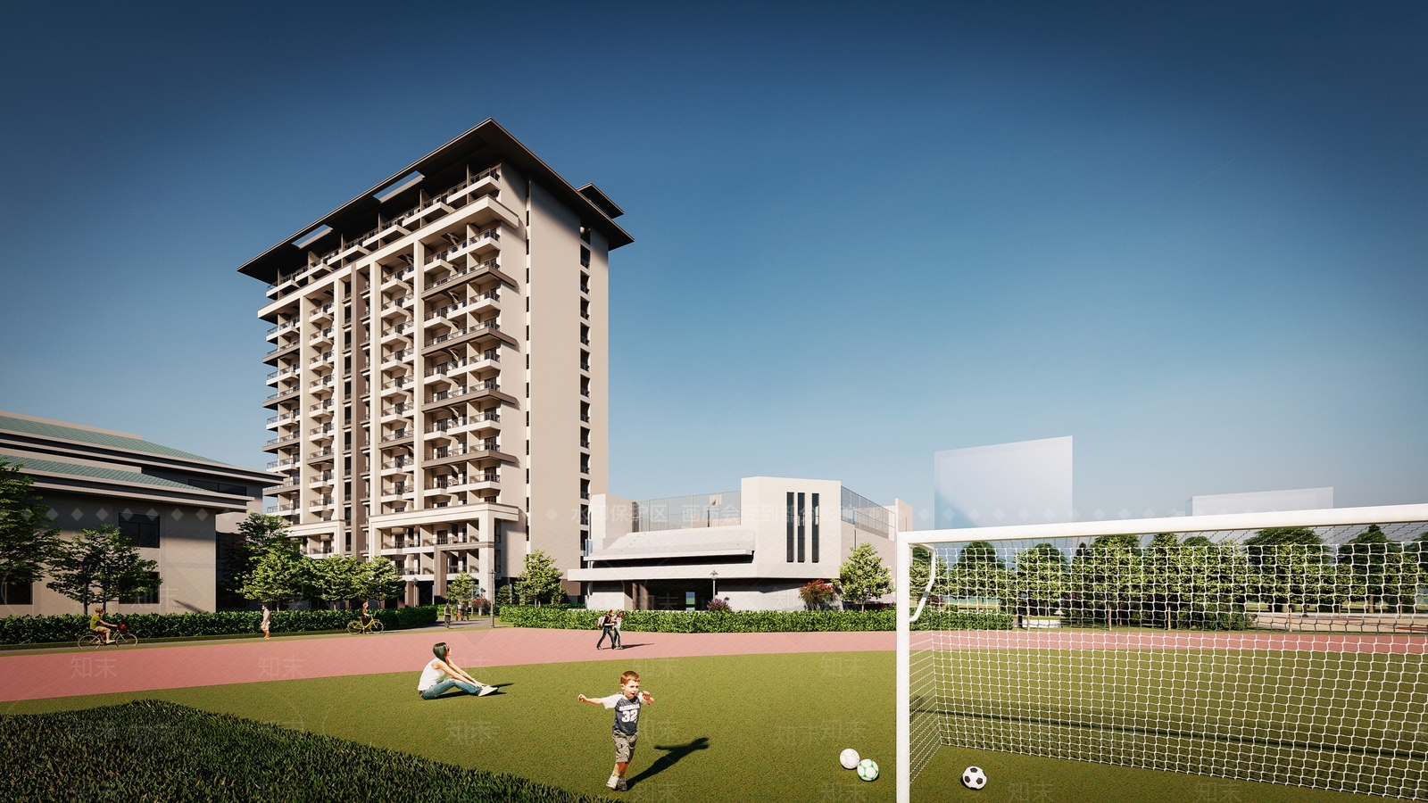 现代风格中小学SU模型下载【ID:865677268】