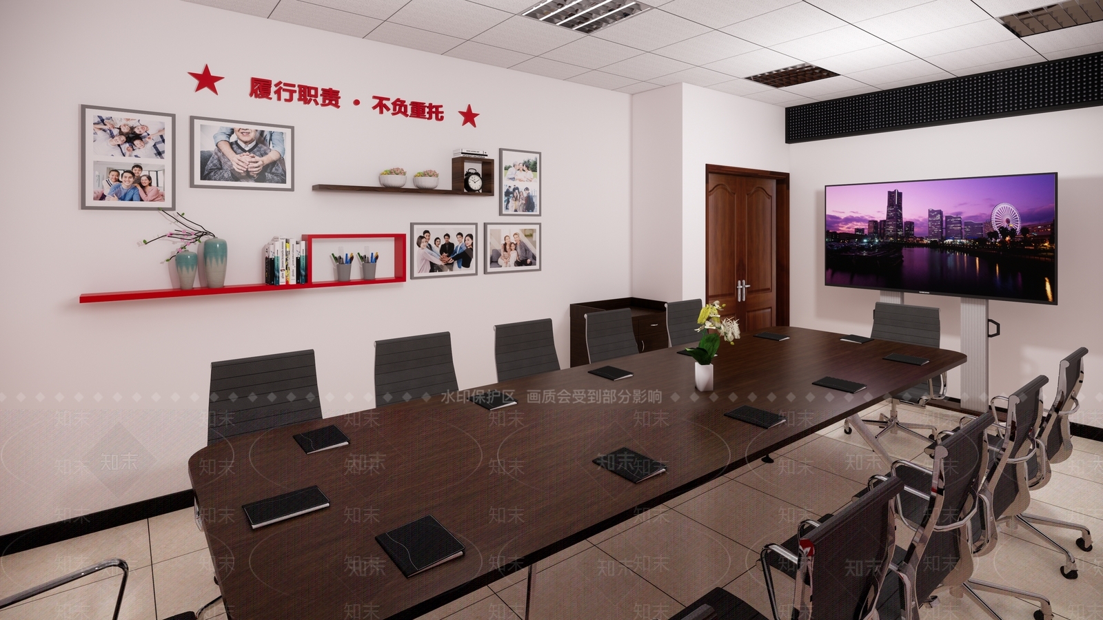 现代风格报告厅SU模型下载【ID:865677258】