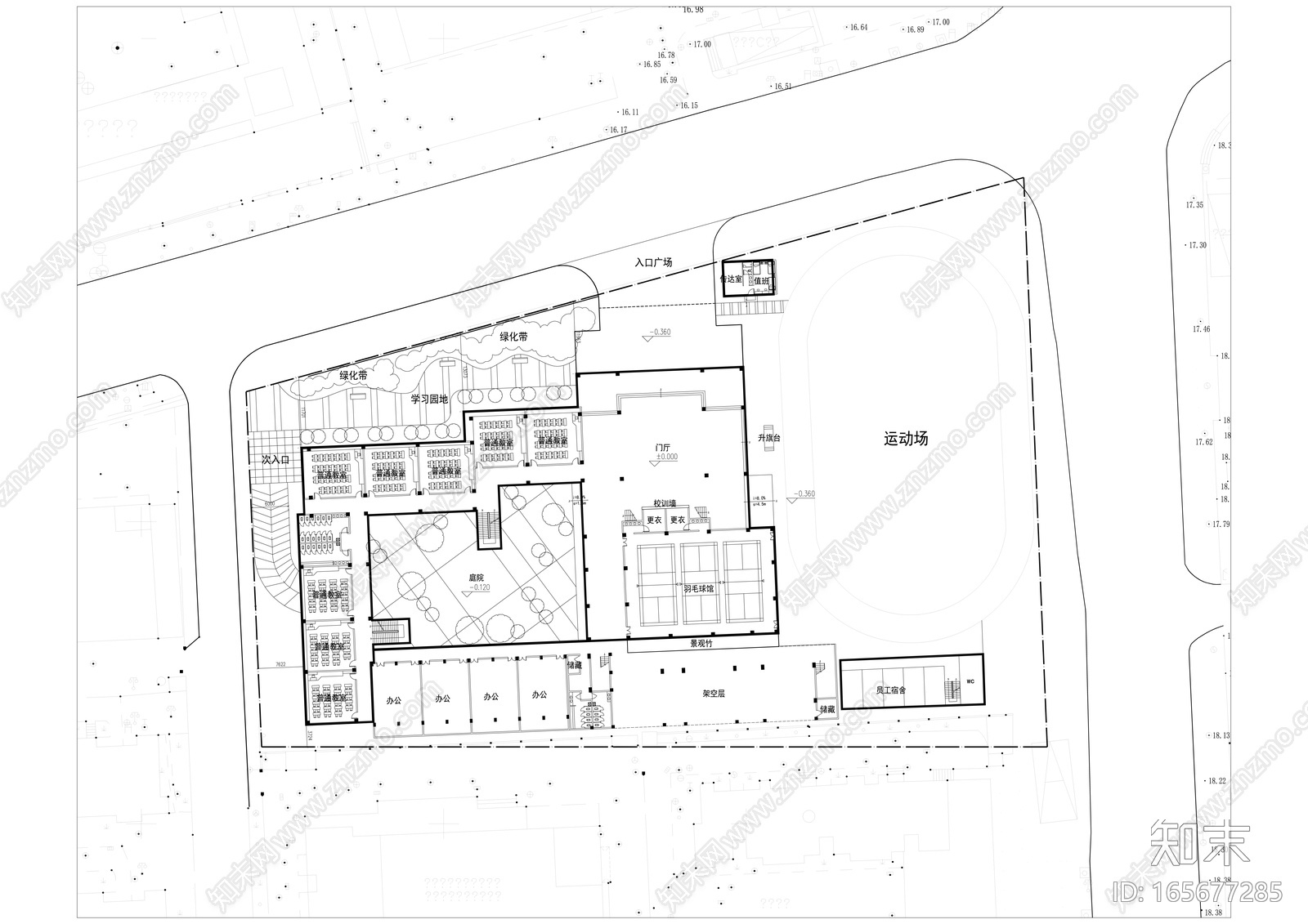 翠北小学拆建与改造方案设计施工图下载【ID:165677285】