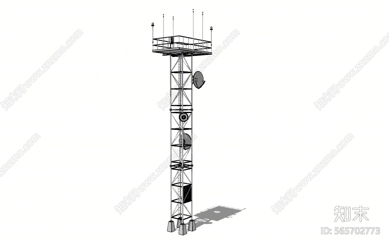 现代风格雷达SU模型下载【ID:565702773】