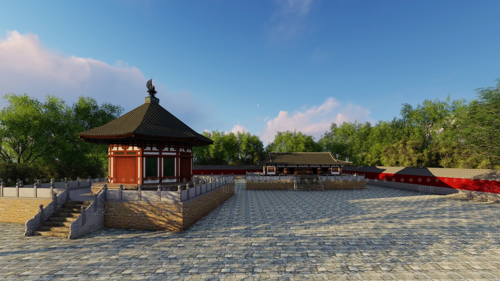 中式风格古建筑SU模型下载【ID:865707658】