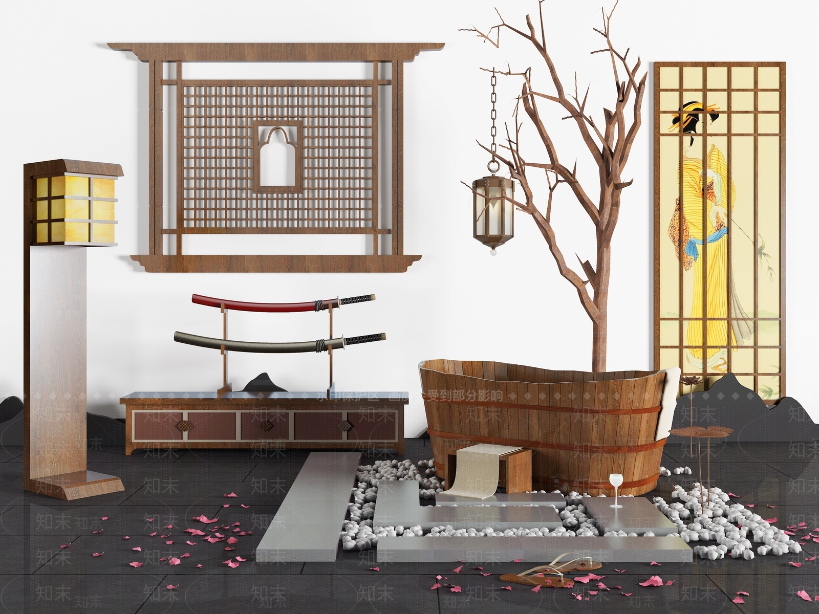 日式饰品摆件3D模型下载【ID:965755117】