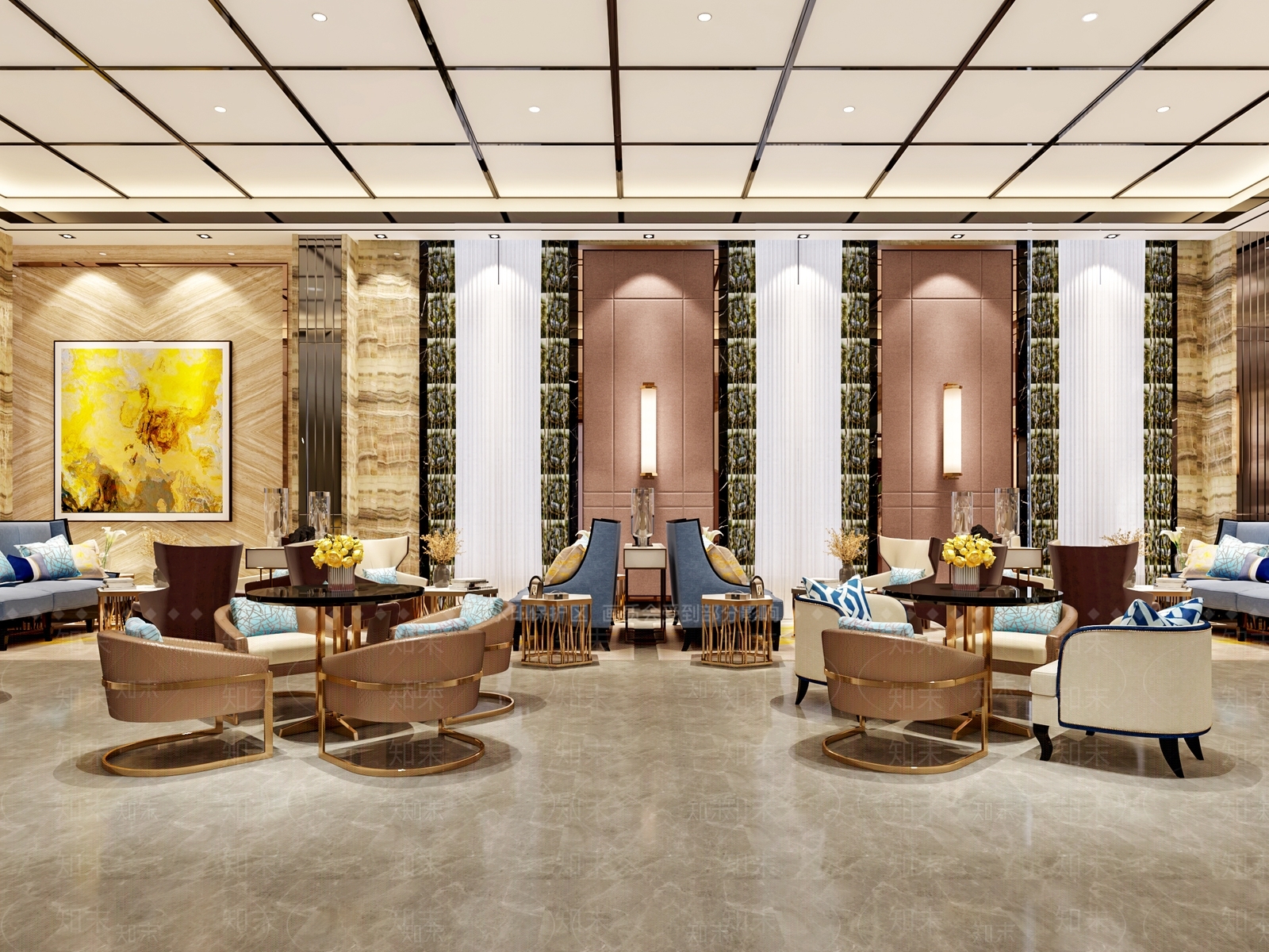 欧式古典公司接待室3D模型下载【ID:865783014】