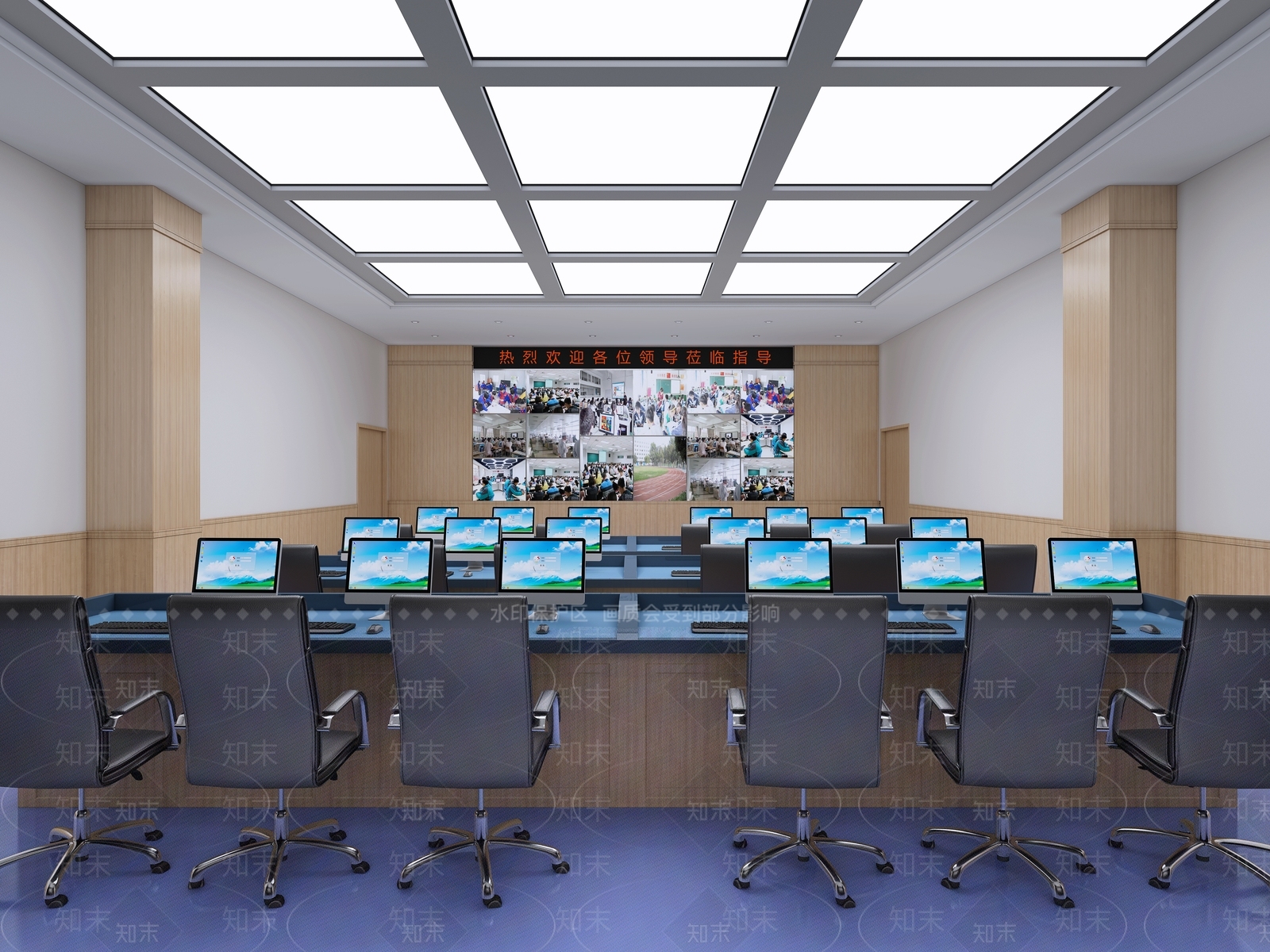 现代公安局监控中心3D模型下载【ID:565805764】