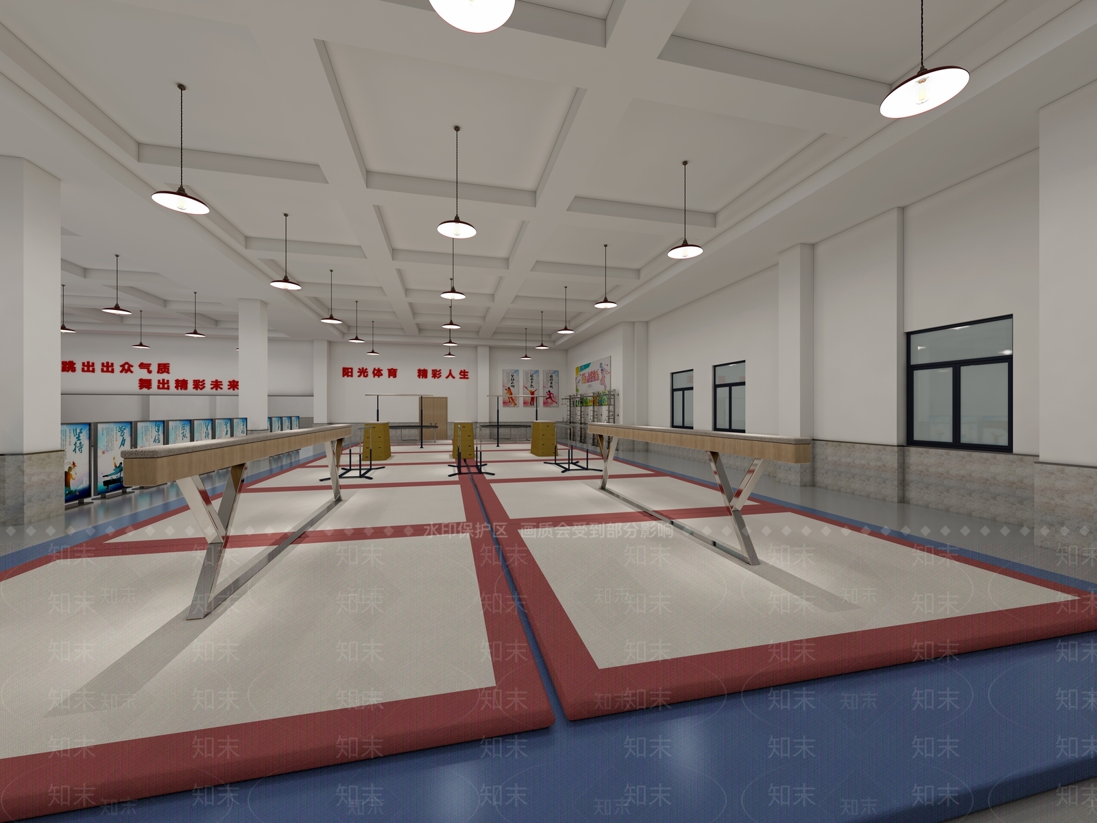 现代体操室3D模型下载【ID:365805049】