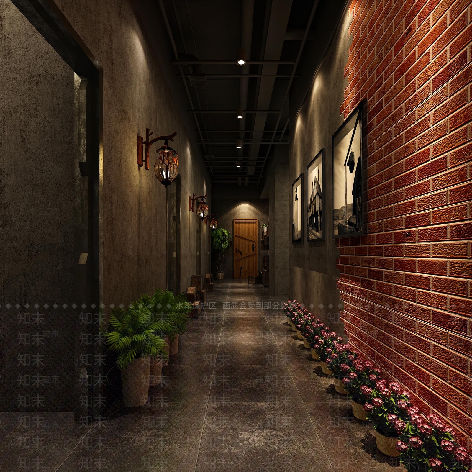 工业风过道3D模型下载【ID:165838708】