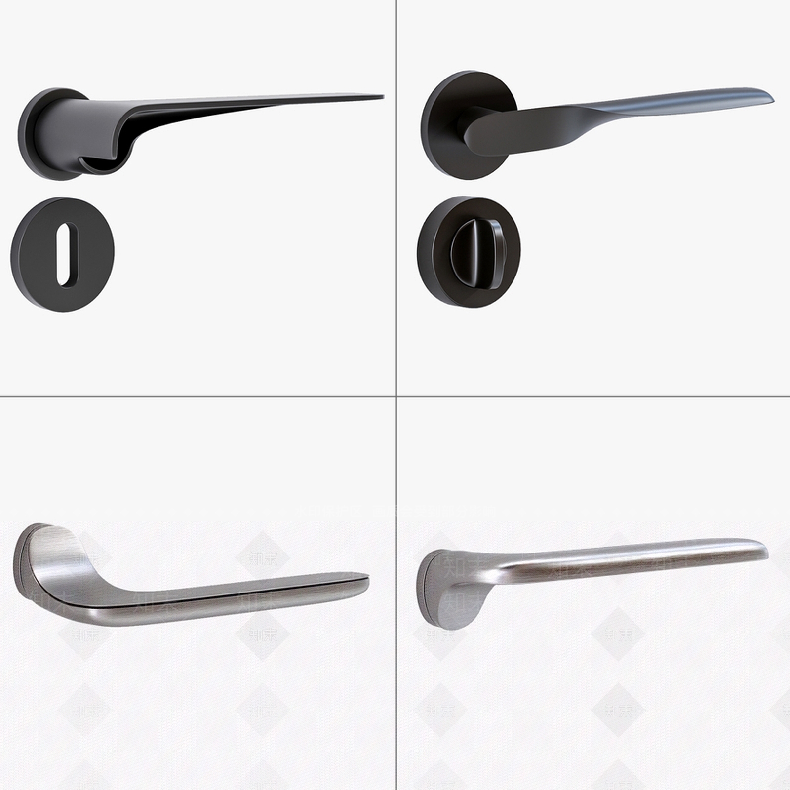 现代门把手3D模型下载【ID:165853364】
