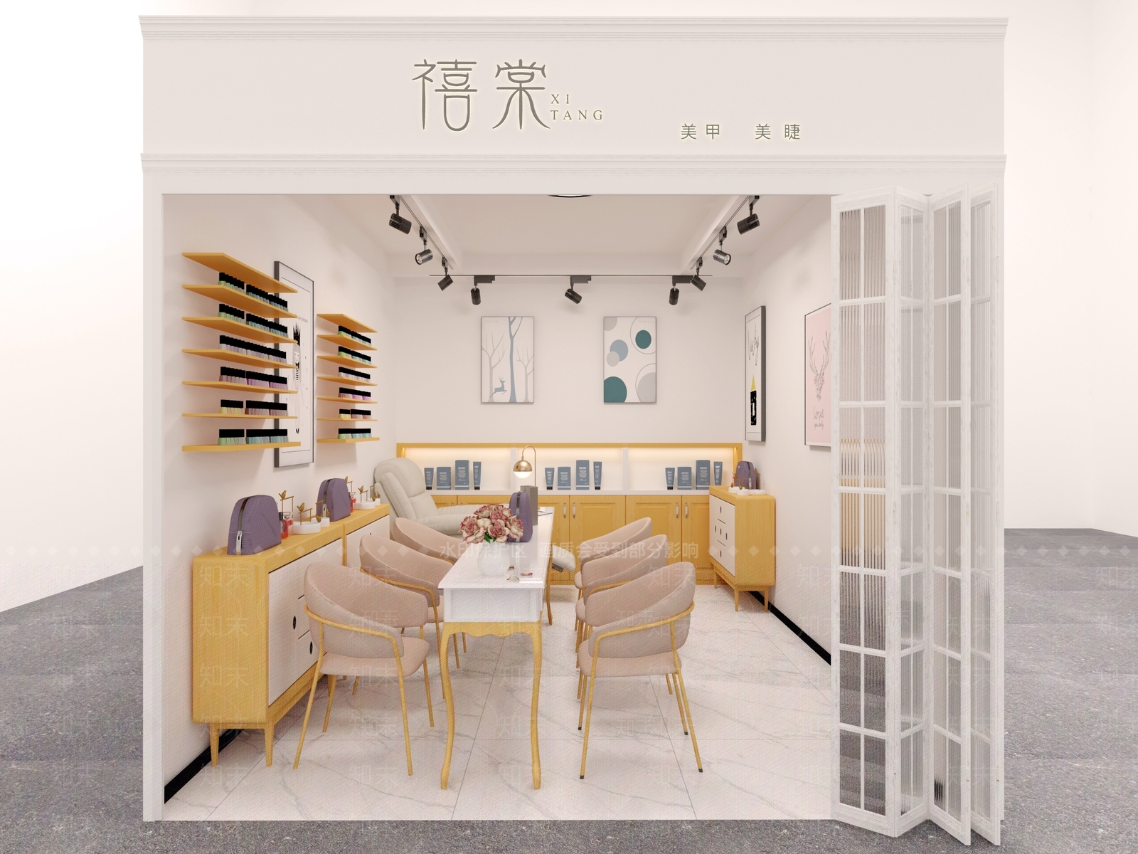 日式美甲店3D模型下载【ID:265880053】