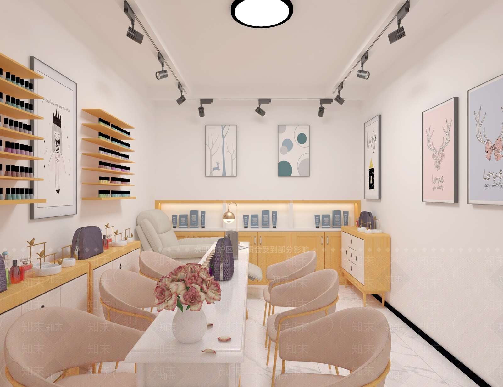 日式美甲店3D模型下载【ID:265880053】