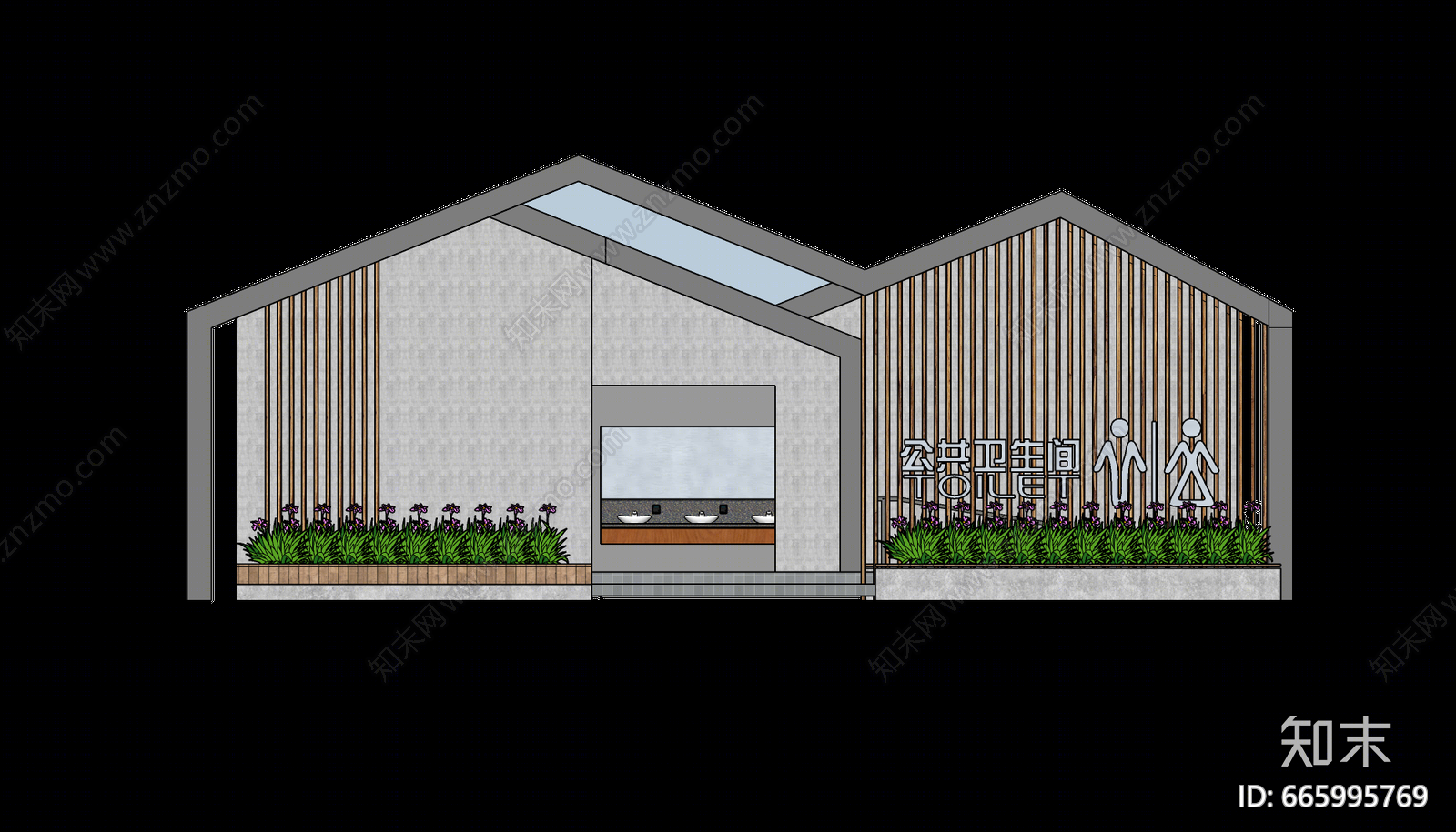 现代风格景观小建筑SU模型下载【ID:665995769】