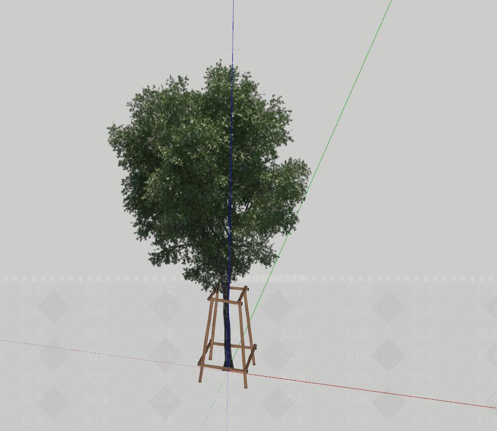 现代风格景观树SU模型下载【ID:165997946】