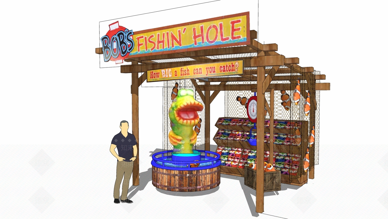 新中式风格小卖部SU模型下载【ID:966016158】