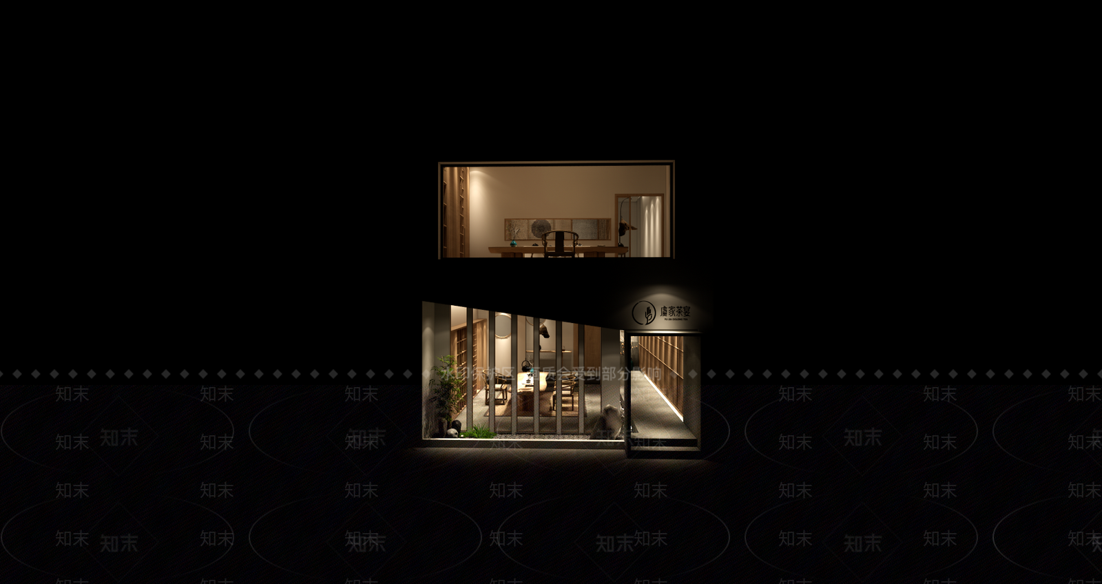 新中式风格茶室SU模型下载【ID:966059337】