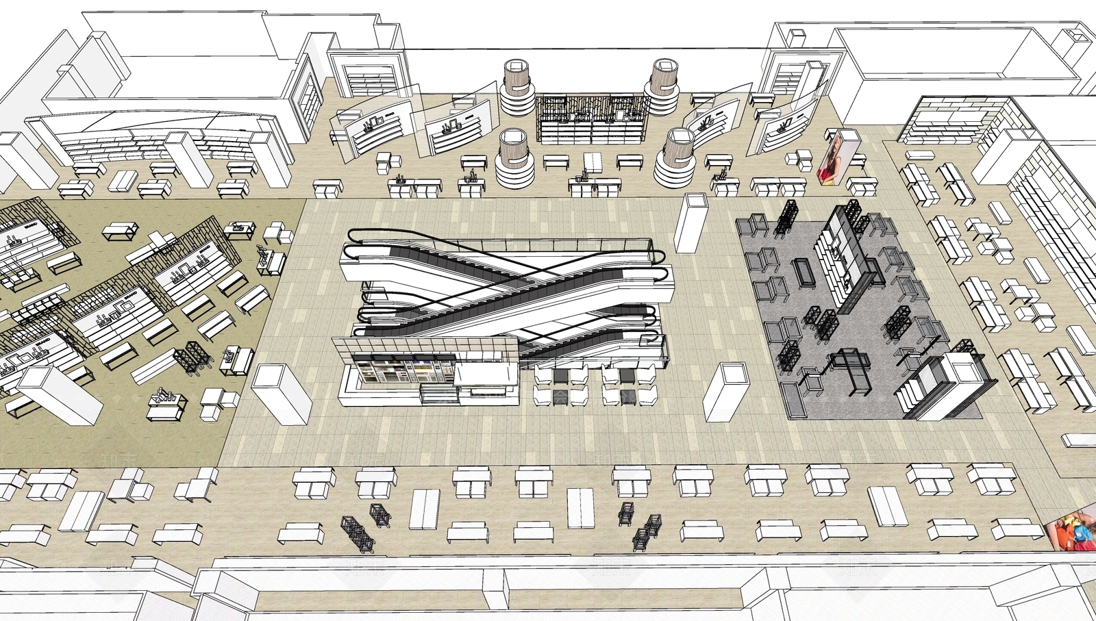 店铺SU模型精品下载_SketchUp模型_知末网