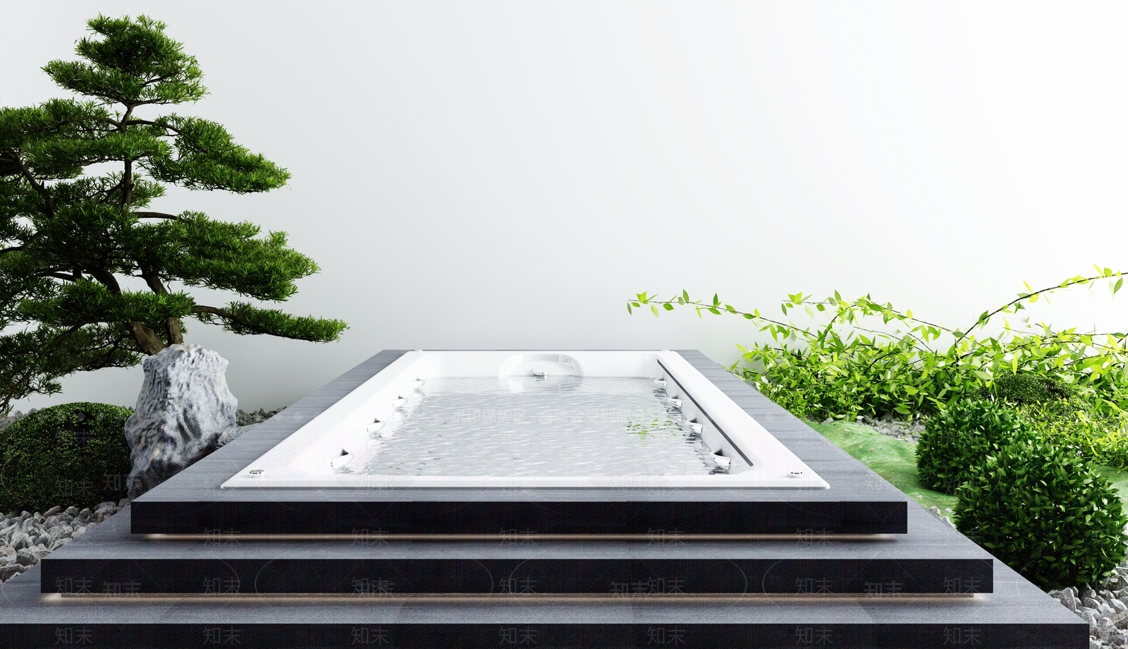 新中式庭院水池3D模型下载【ID:466271441】