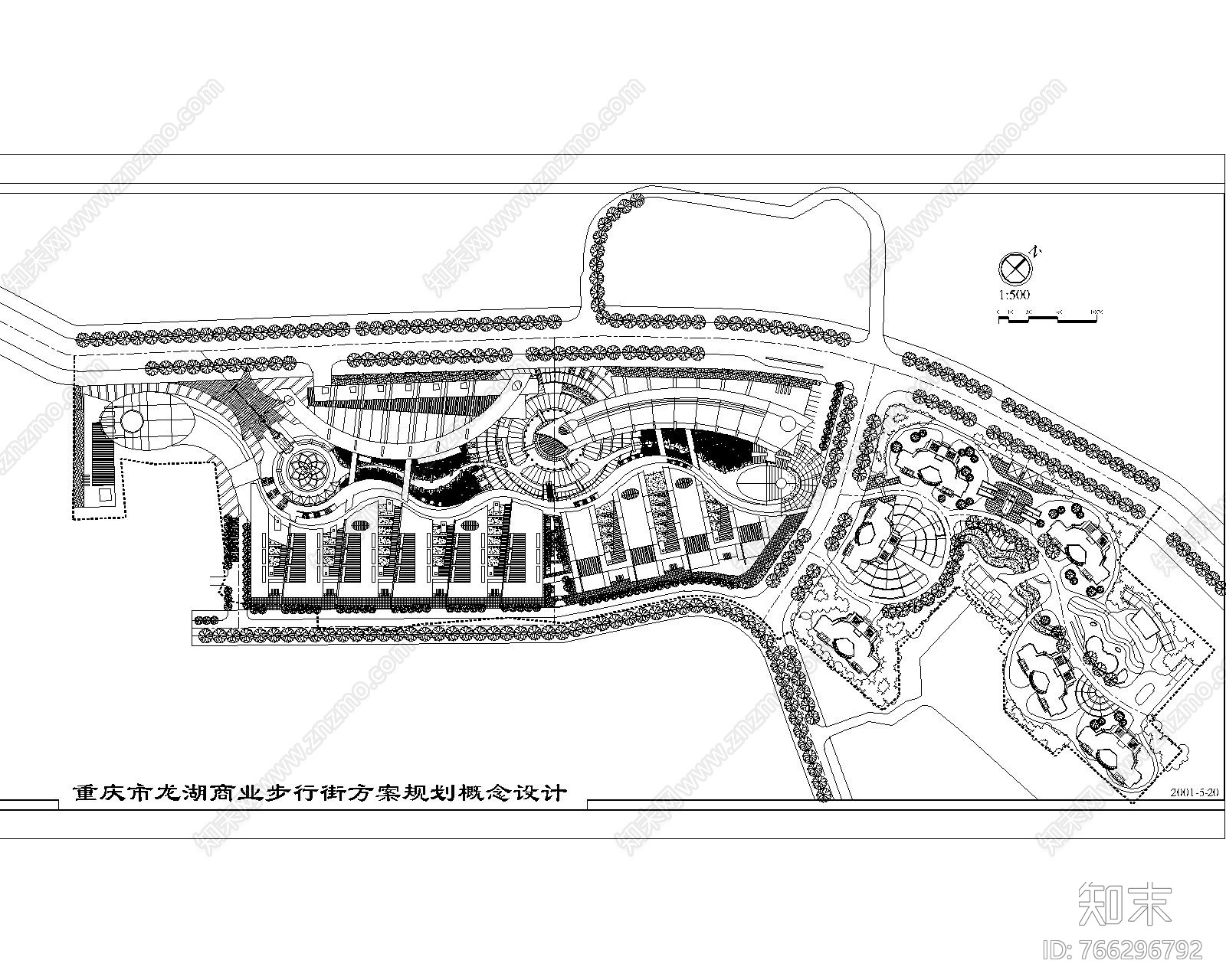 龙湖天街cad施工图下载【ID:766296792】