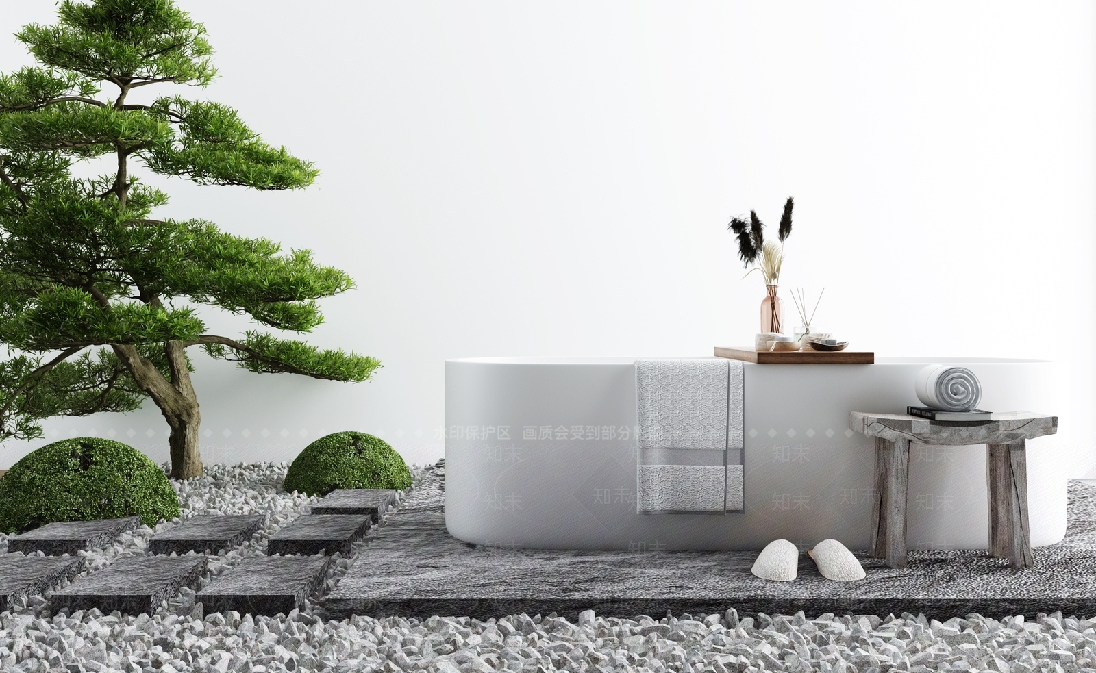 新中式户外卫生间3D模型下载【ID:566381402】