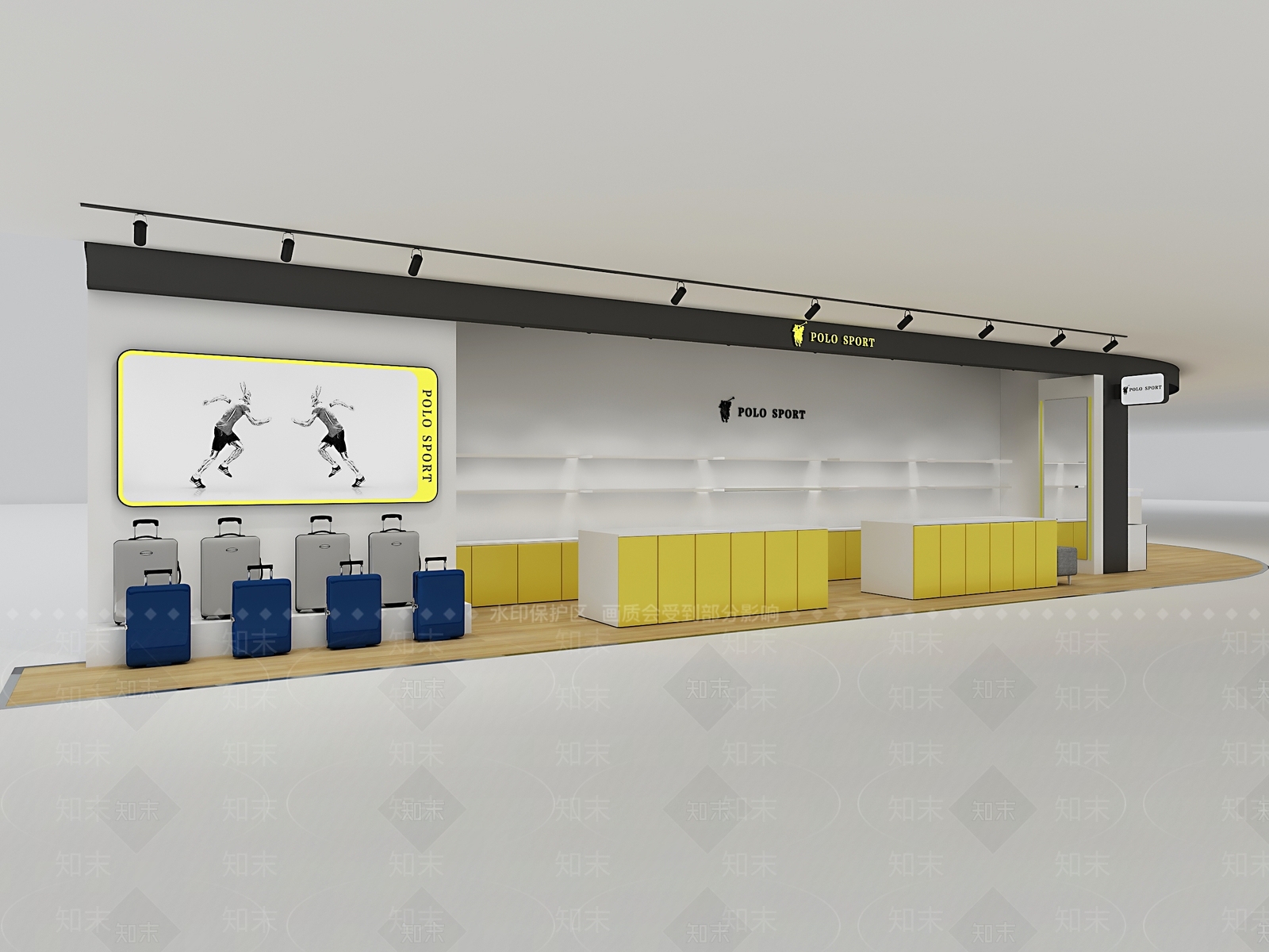 现代鞋子专卖店3D模型下载【ID:766385777】