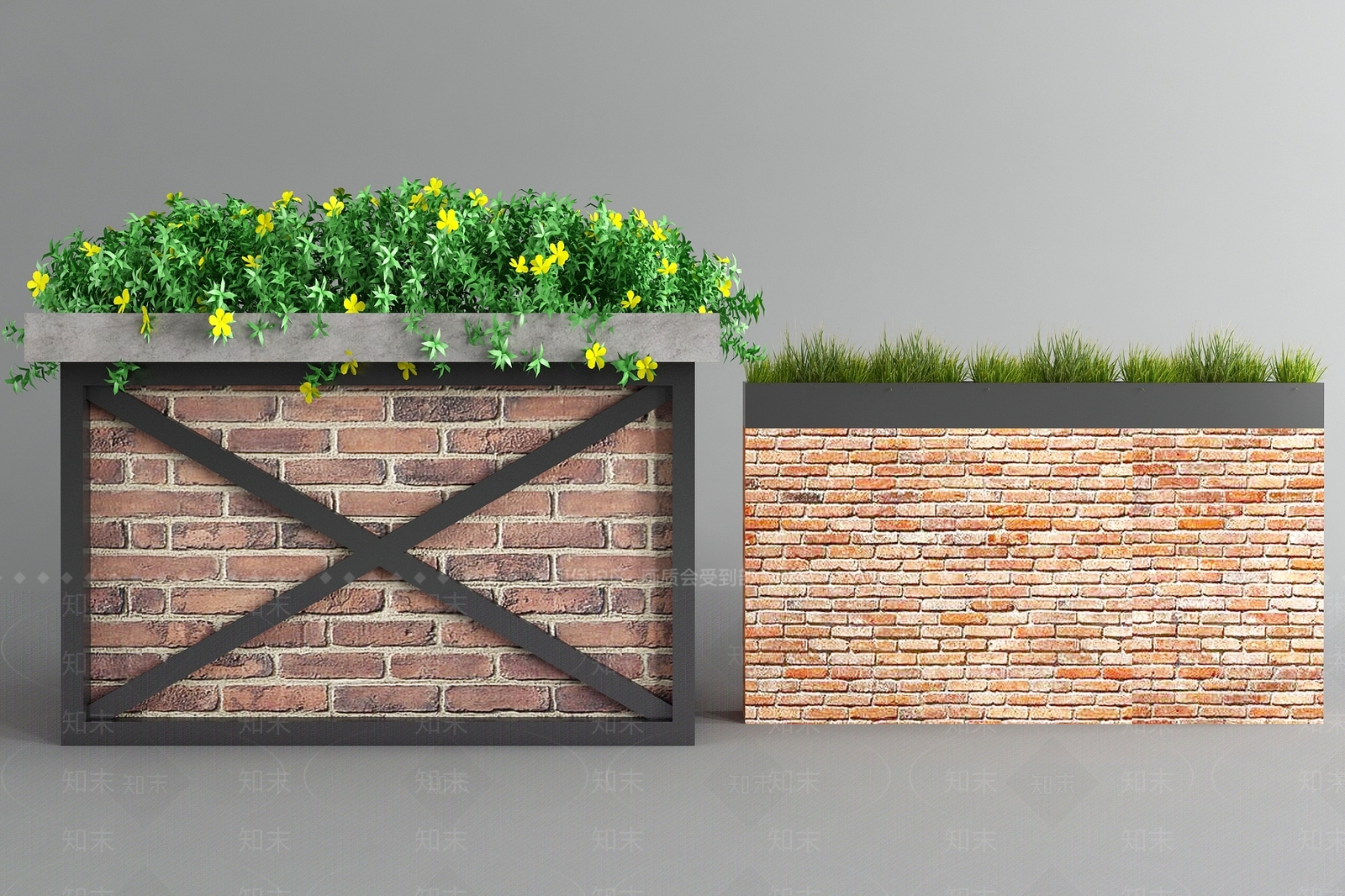 现代花坛3D模型下载【ID:666390776】