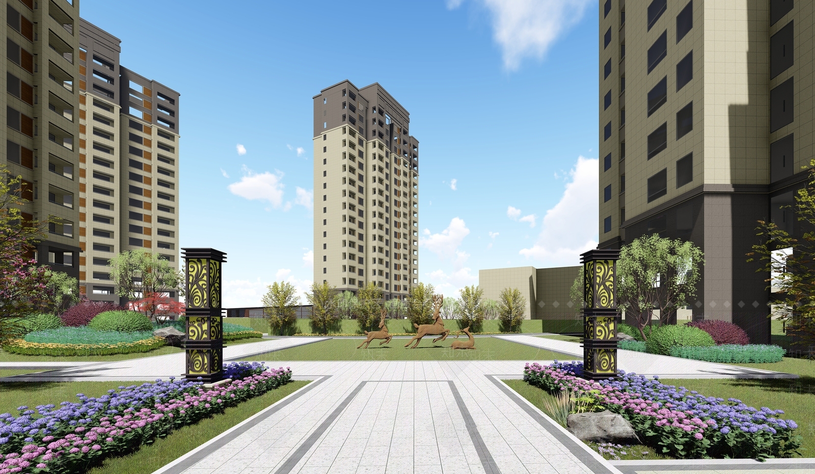 现代风格多层住宅SU模型下载【ID:266397610】
