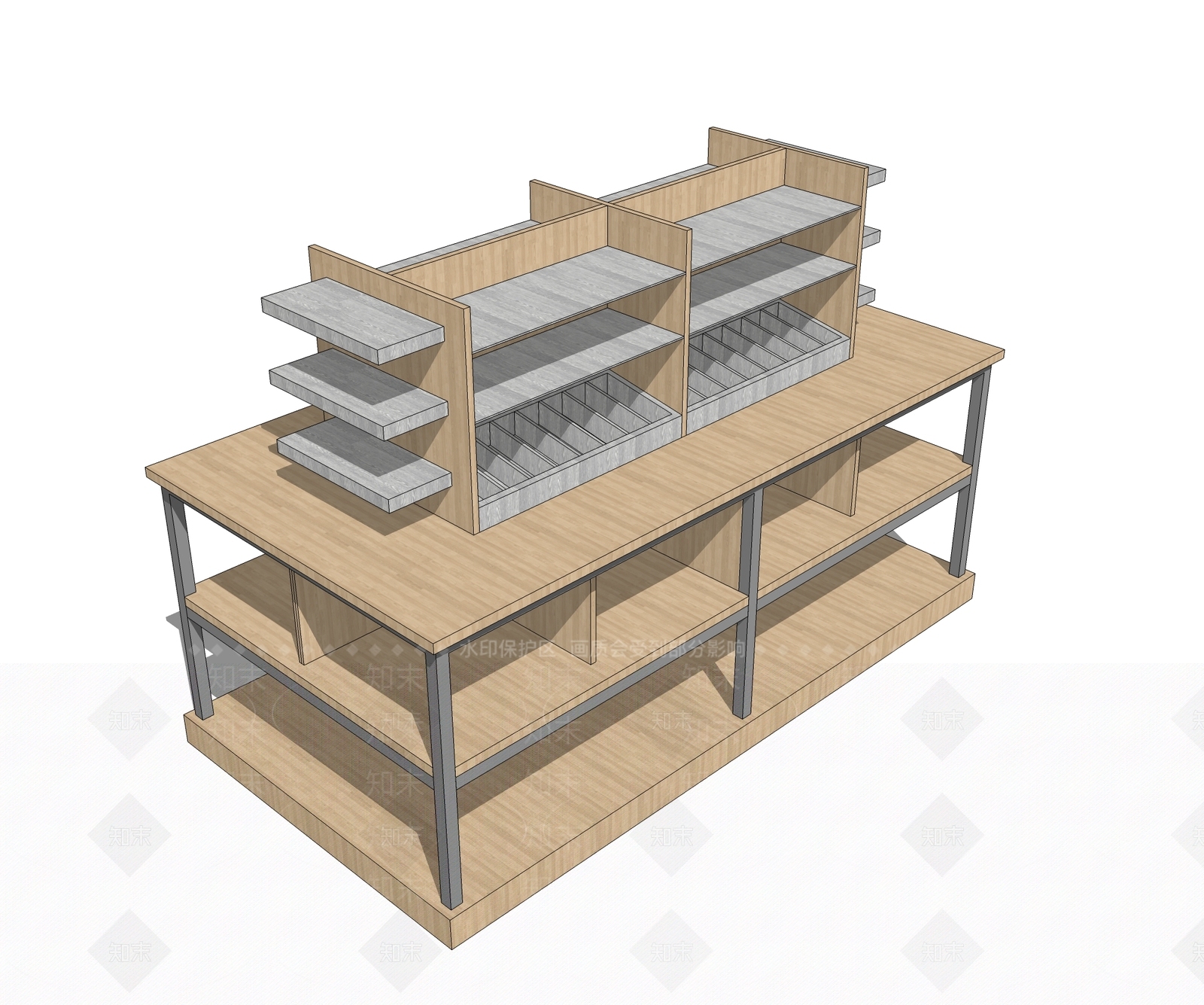 现代风格陈列柜SU模型下载【ID:366401368】