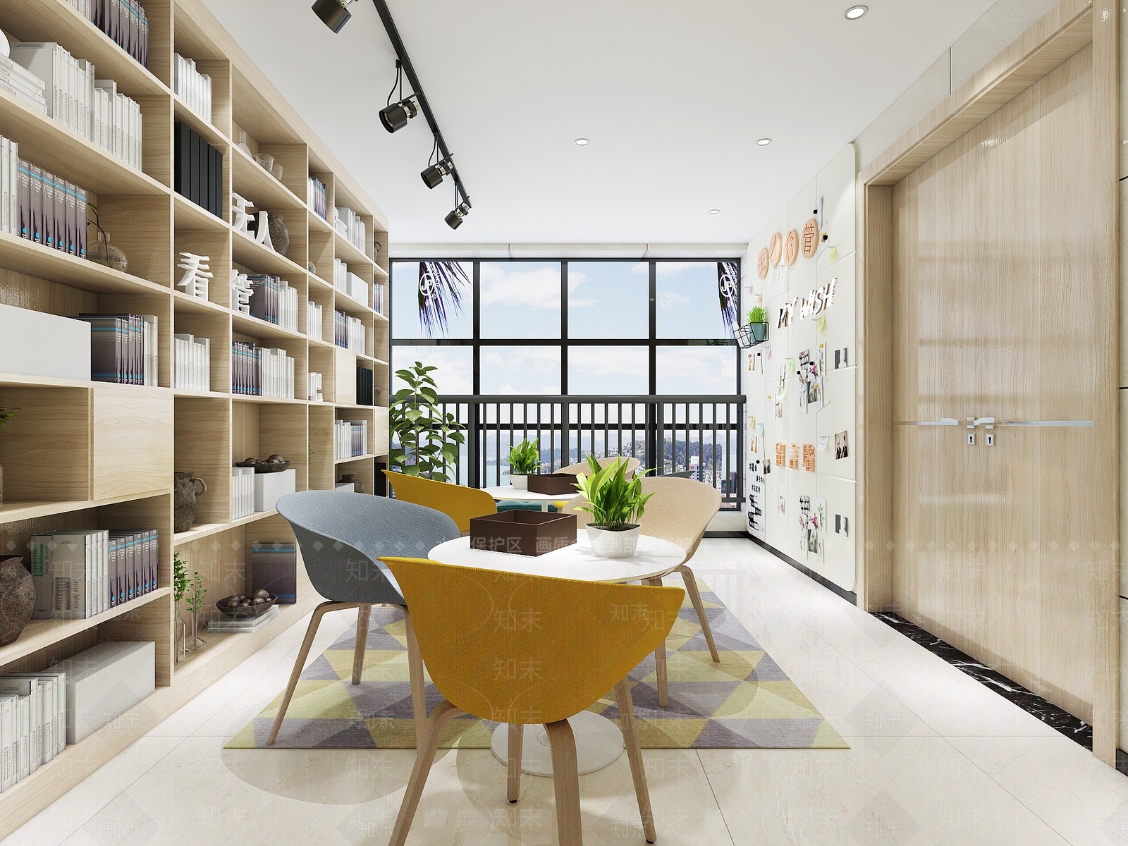 现代图书馆3D模型下载【ID:866422289】