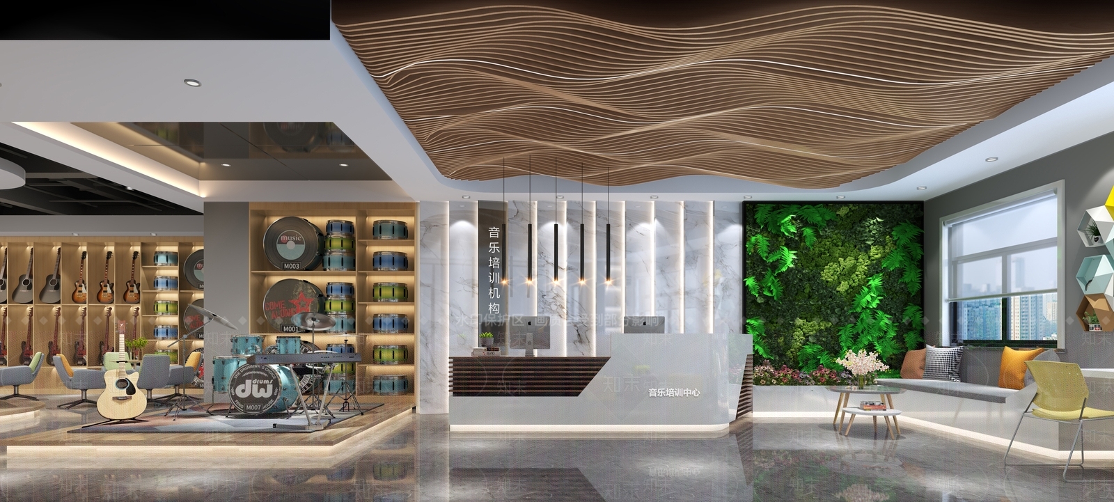 现代音乐培训学校3D模型下载【ID:766501044】