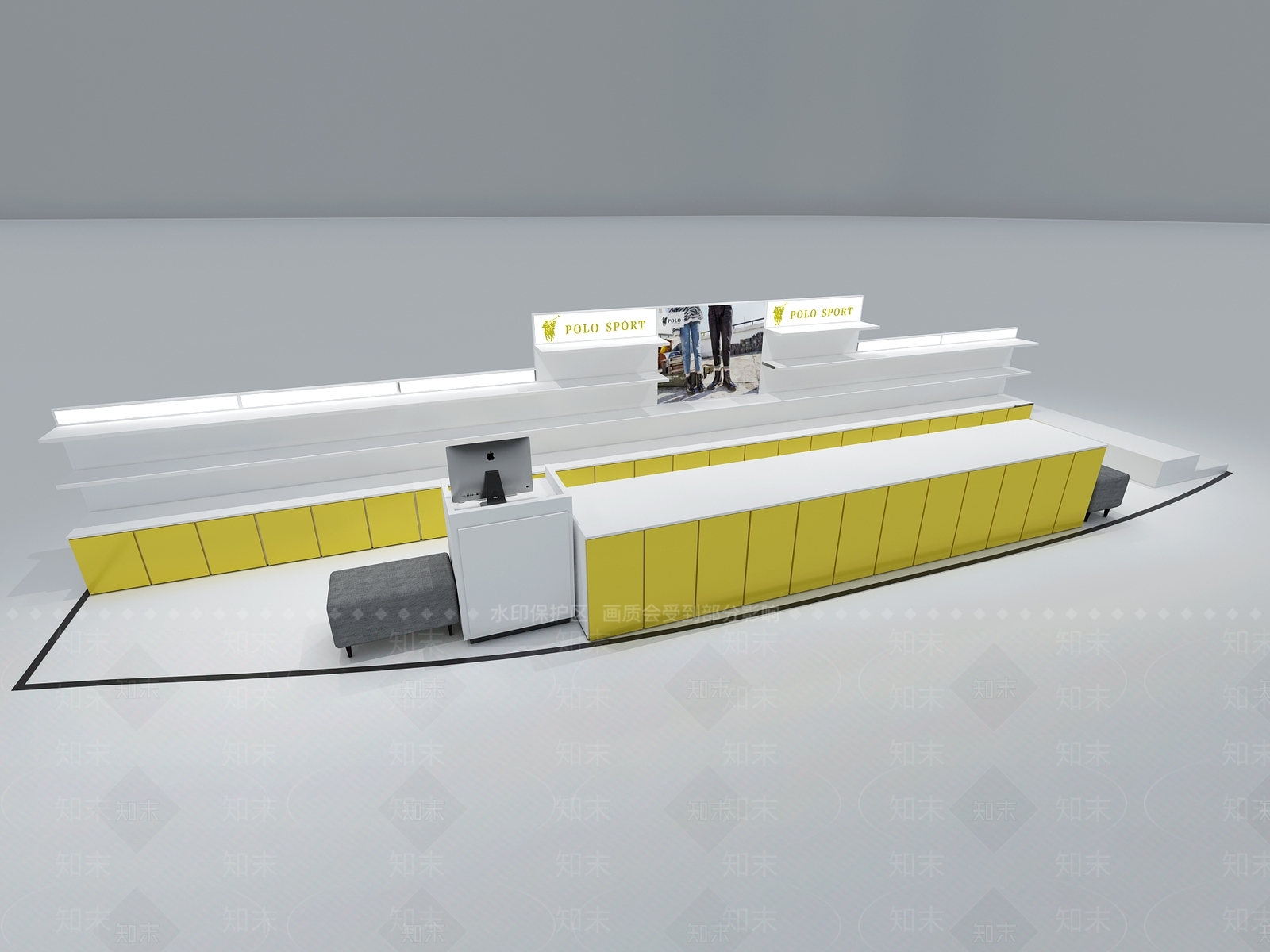 现代鞋店展厅3D模型下载【ID:566514493】