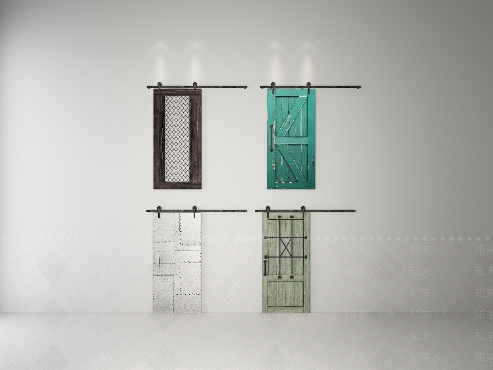 北欧谷仓推拉门3D模型下载【ID:666522696】