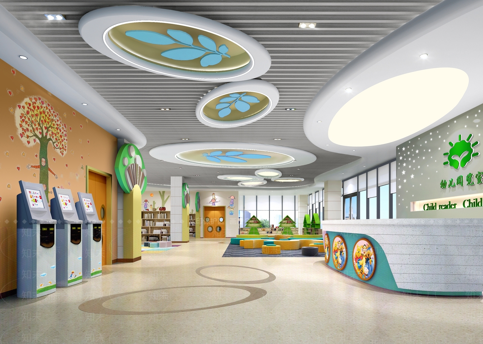 现代儿童阅览室3D模型下载【ID:866526266】