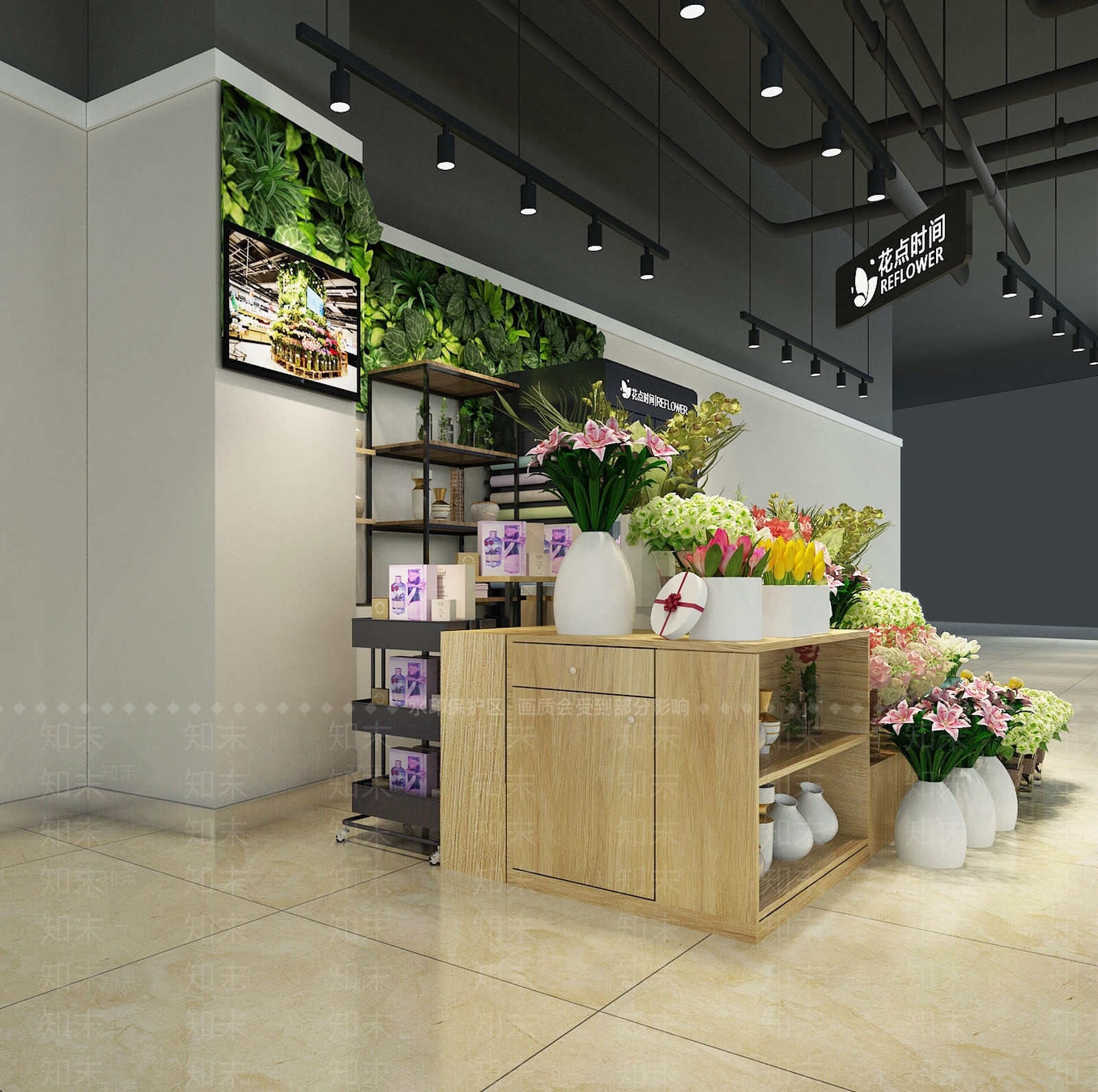 现代花店3D模型下载【ID:166611744】