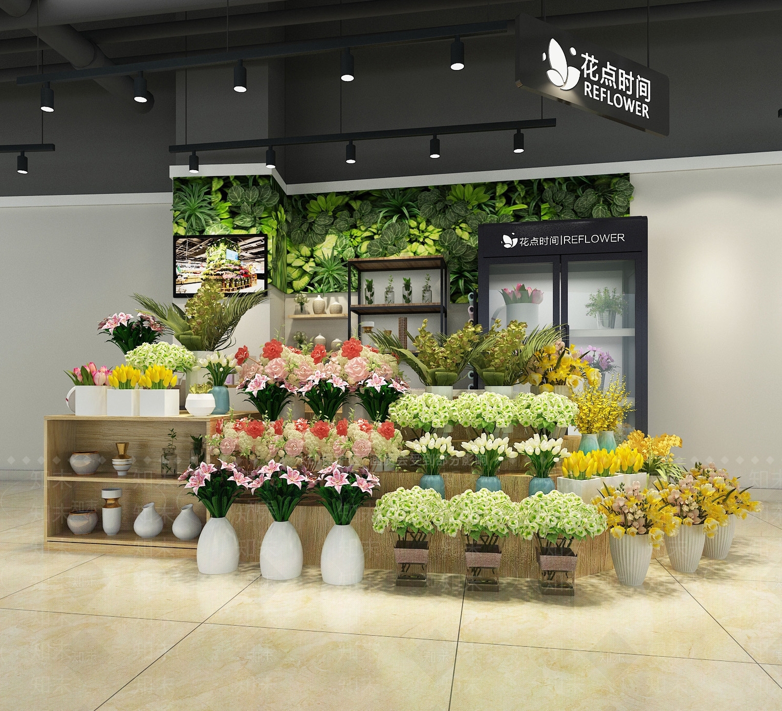 现代花店3D模型下载【ID:166611744】