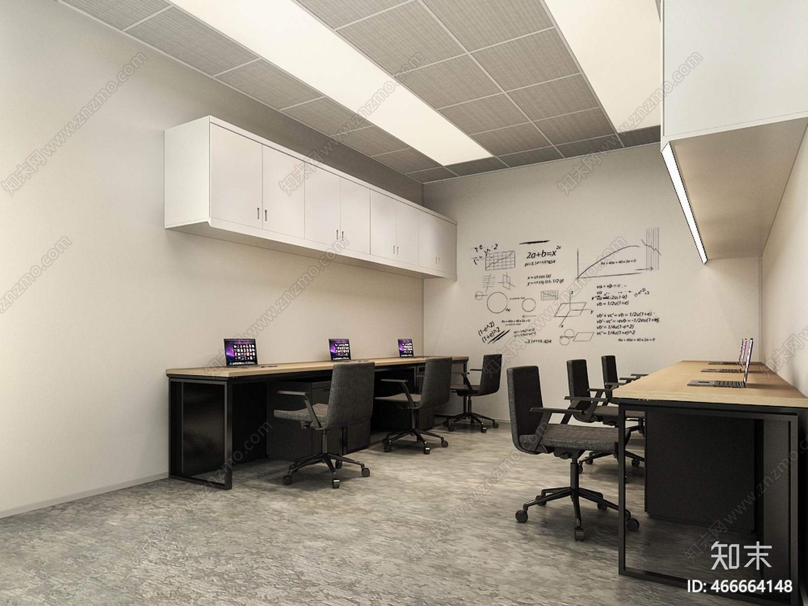 现代办公室cad施工图下载【ID:466664148】