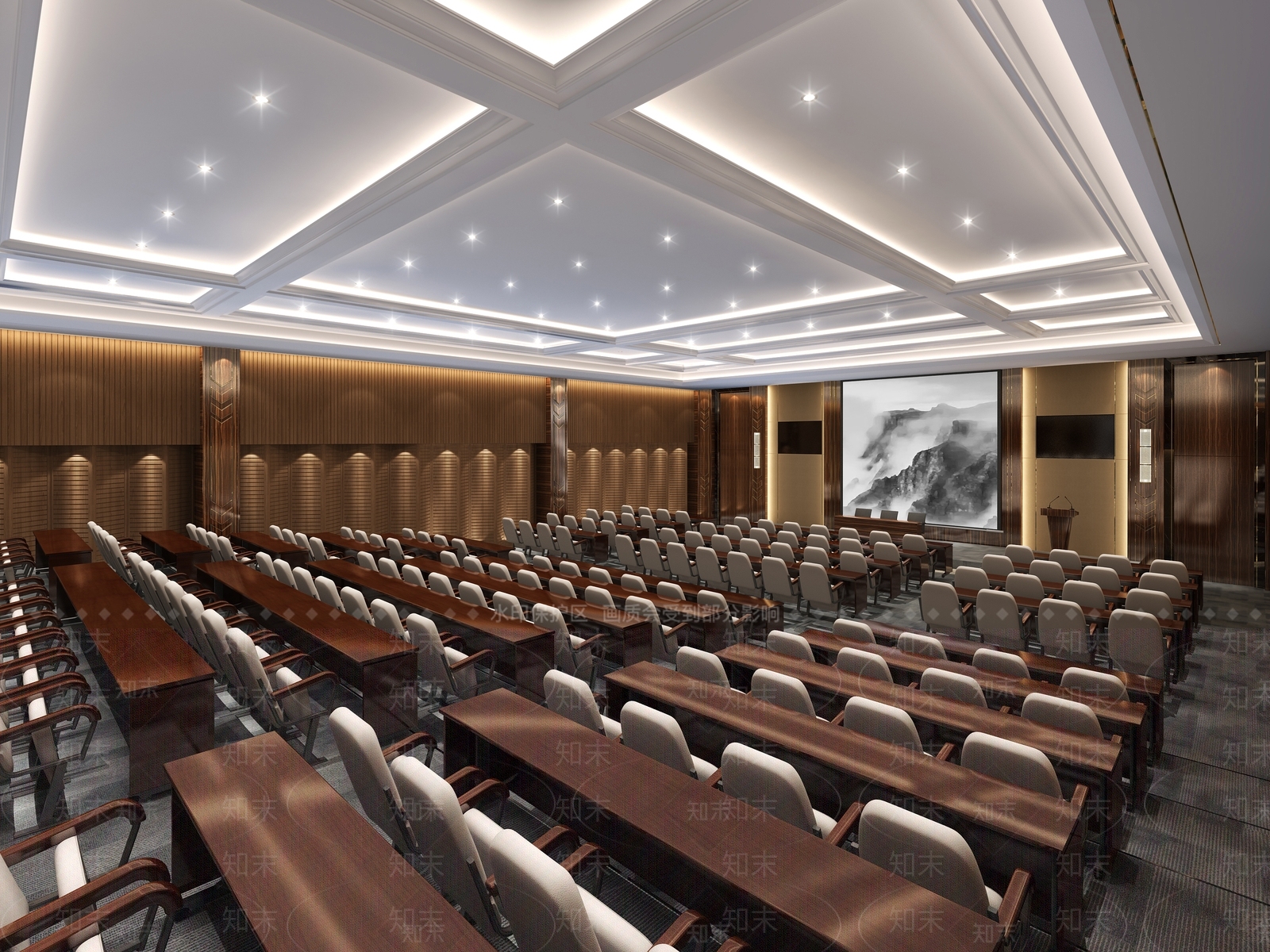 现代多功能报告厅3D模型下载【ID:566667248】
