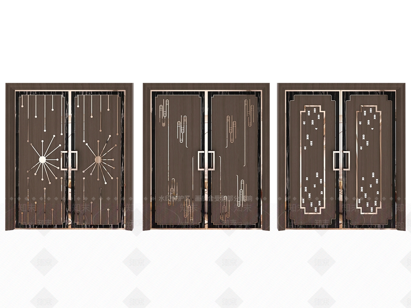 中式大门3D模型下载【ID:766698899】
