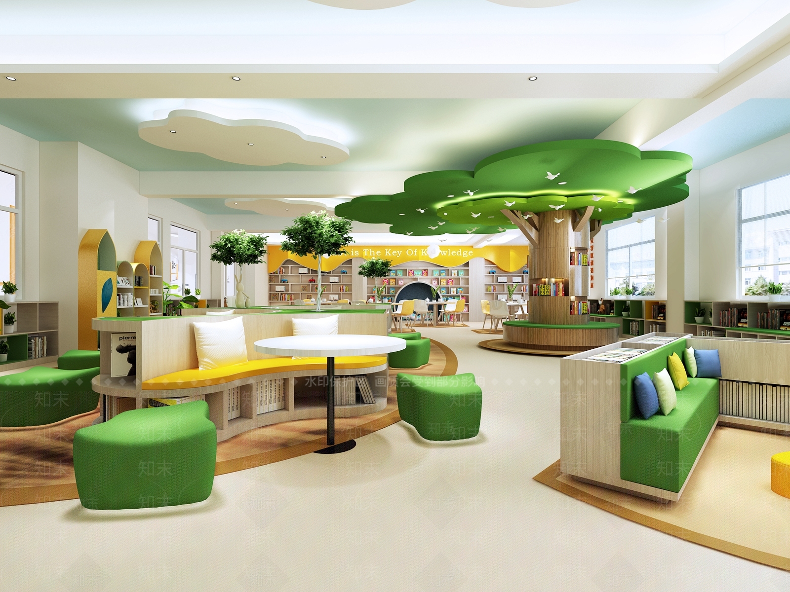 现代儿童阅览室3D模型下载【ID:866875251】
