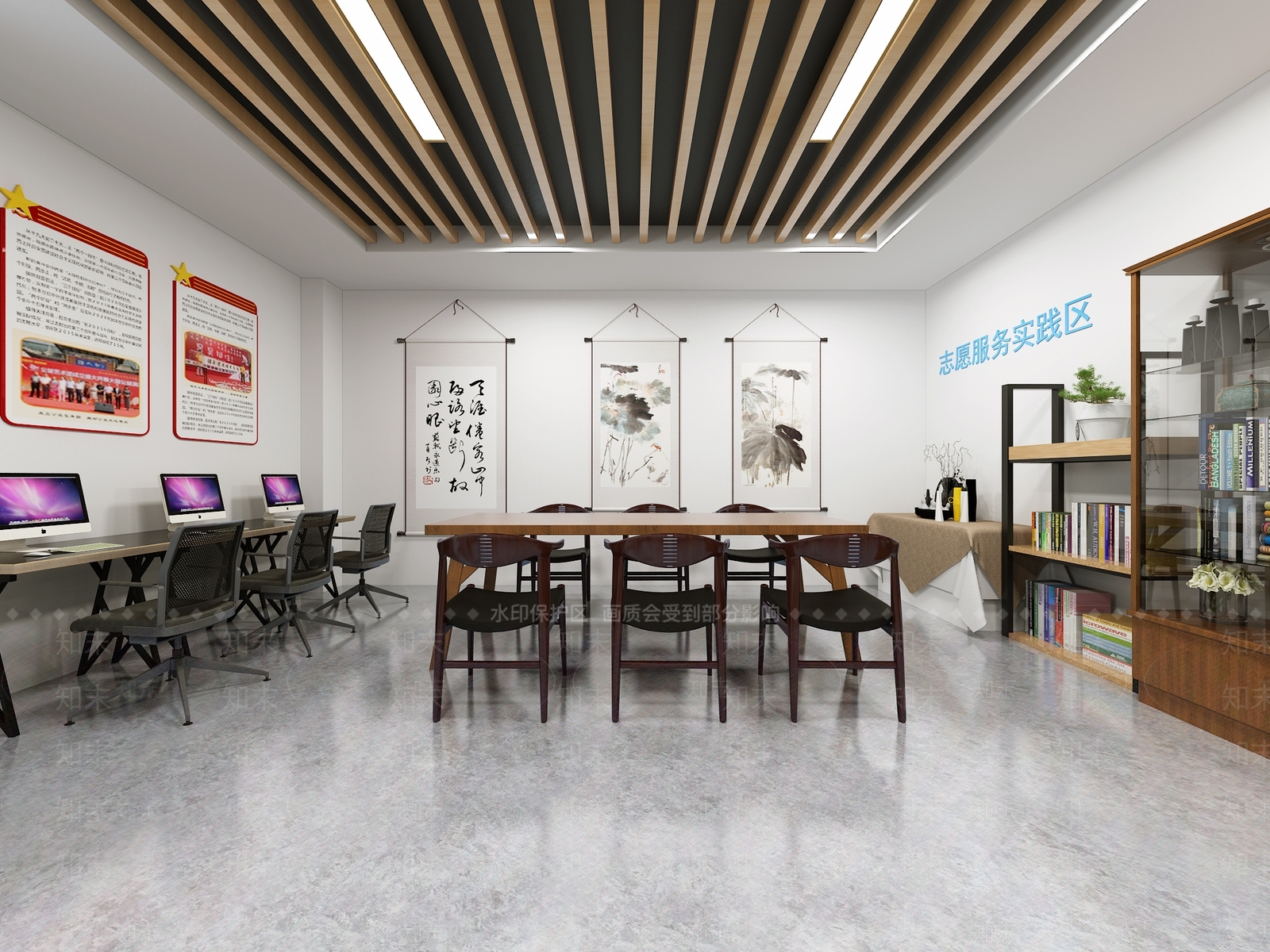 现代图书馆3D模型下载【ID:866944298】